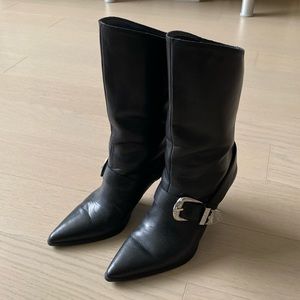 Real Calf Leather Booties
